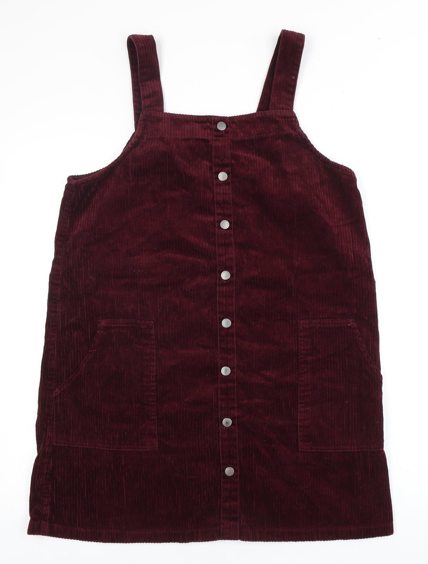 New Look Women's Brown Corduroy Pinafore Dress Size 12