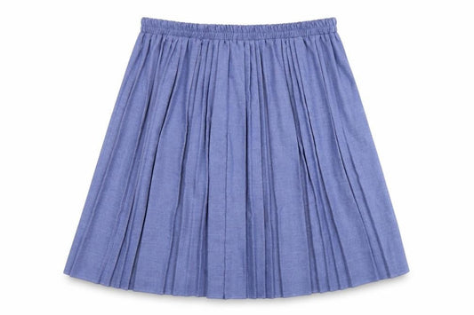 Emma Collection Women's Blue Pleated Skirt L