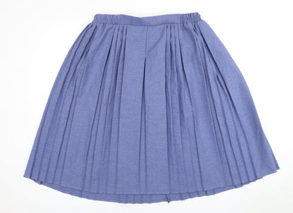 Emma Collection Women's Blue Pleated Skirt L