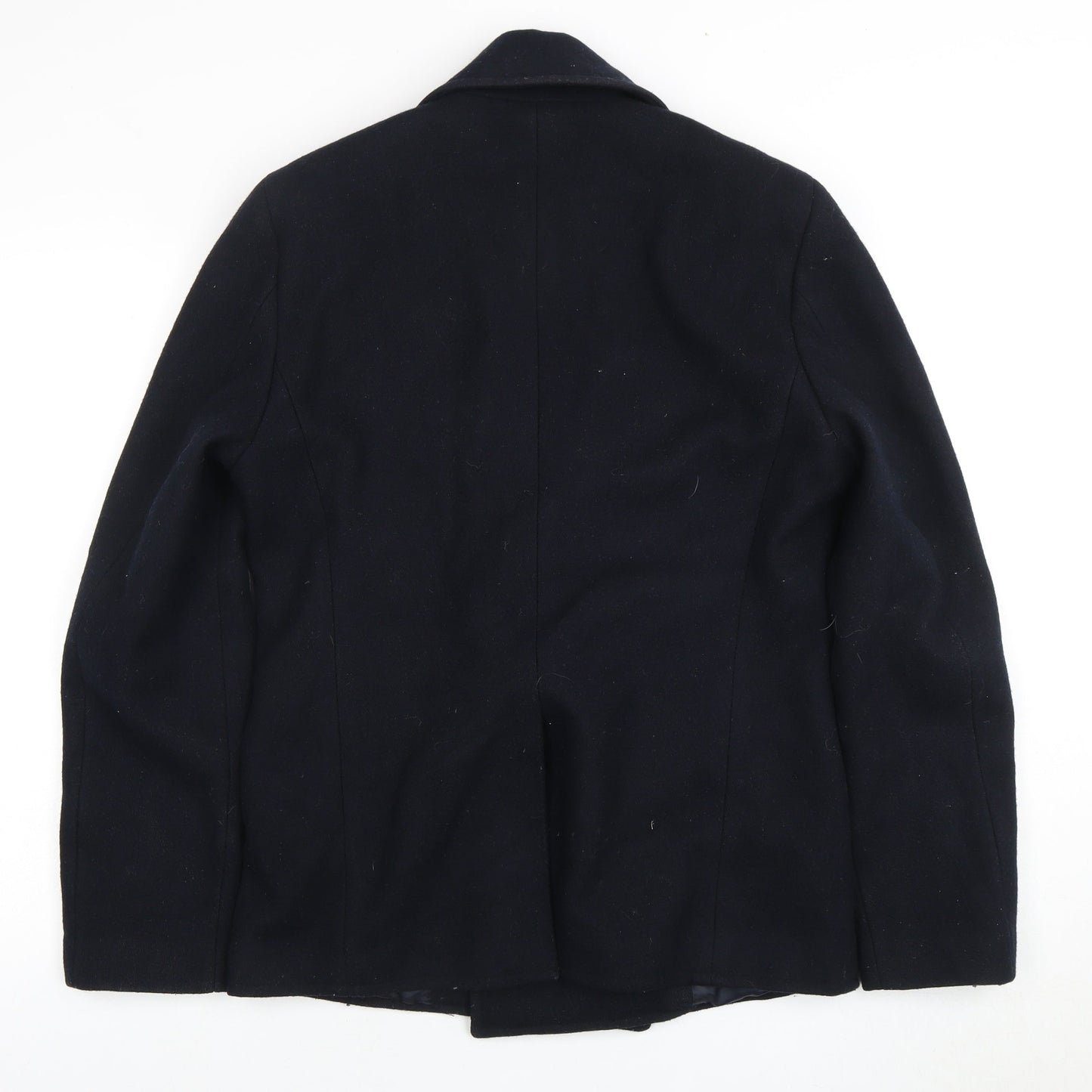 ASOS Men's Black Pea Coat, Medium, Double Breasted 38-40"