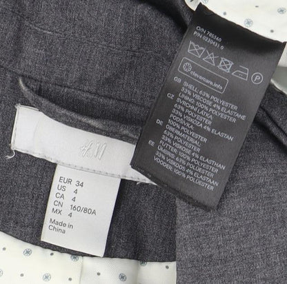H&M Grey Women's Slim Fit Suit Jacket UK 6