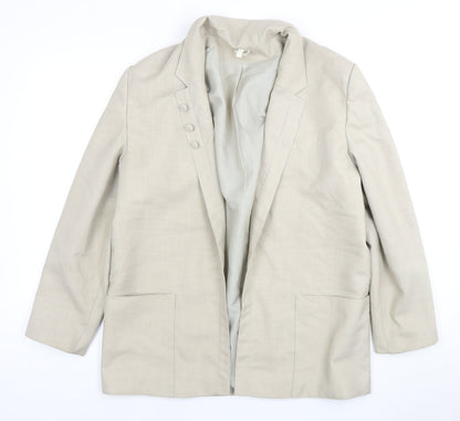 C&A Women's Beige Long Sleeve Blazer Size 46