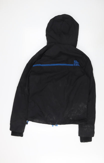 Mens UK Size S Superdry Black Windbreaker Coat
