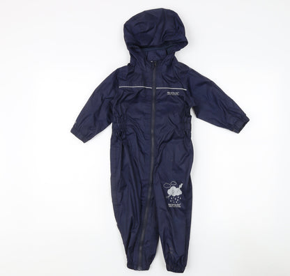 Regatta Unisex Blue Snowsuit 12-18 Months Hooded Waterproof