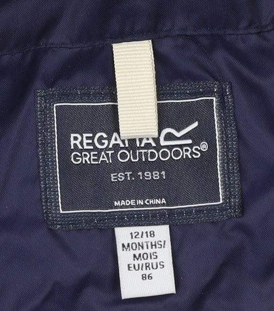 Regatta Unisex Blue Snowsuit 12-18 Months Hooded Waterproof