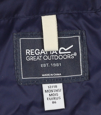 Regatta Unisex Blue Snowsuit 12-18 Months Hooded Waterproof
