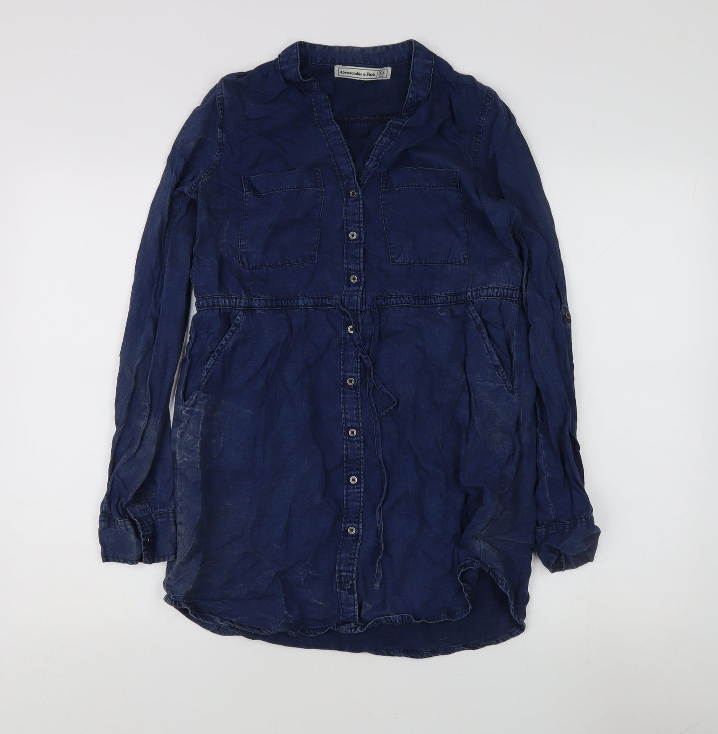 Abercrombie & Fitch Women's Blue XS Button-Up Shirt