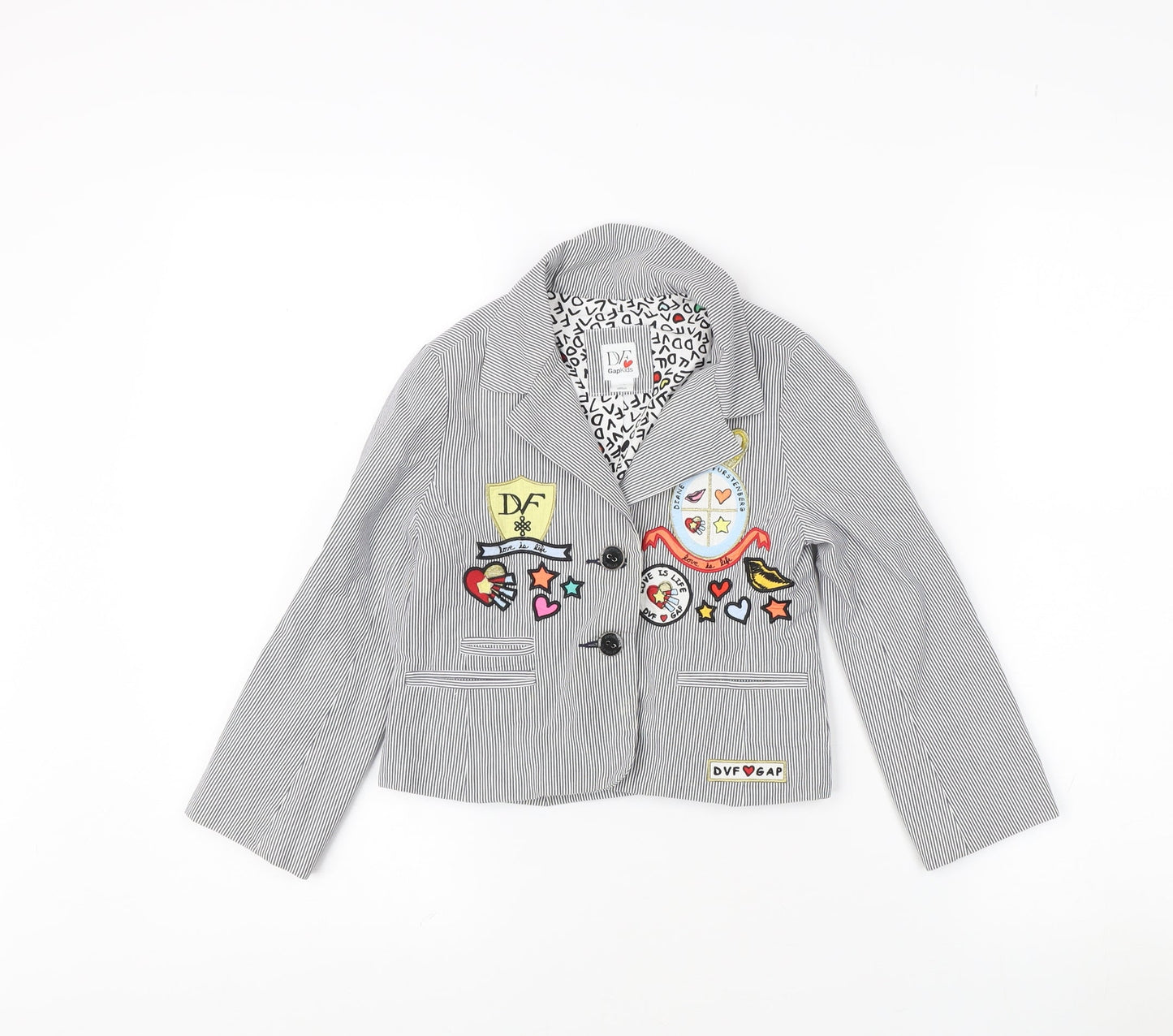 Gap Kids Grey Pinstripe Blazer for Girls - Size S
