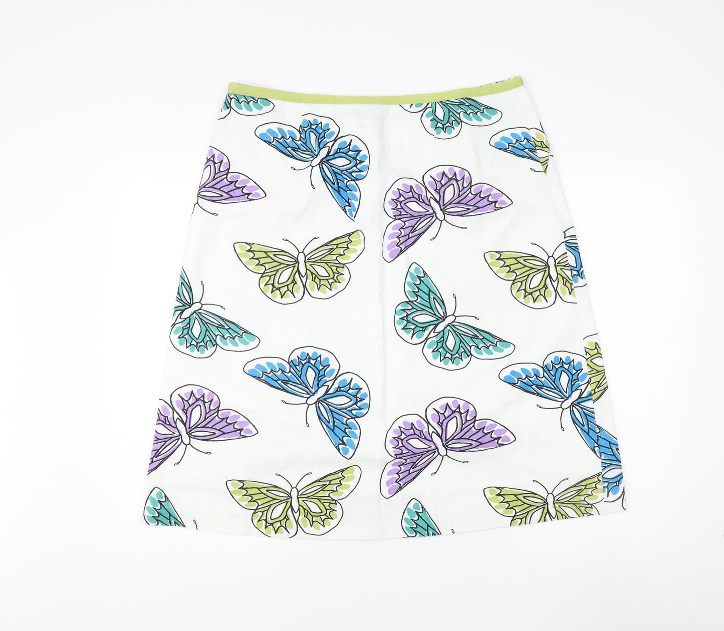 Laura Ashley Women's Multicoloured Animal Print Skirt - Size 16