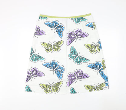 Laura Ashley Women's Multicoloured Animal Print Skirt - Size 16