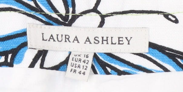 Laura Ashley Women's Multicoloured Animal Print Skirt - Size 16