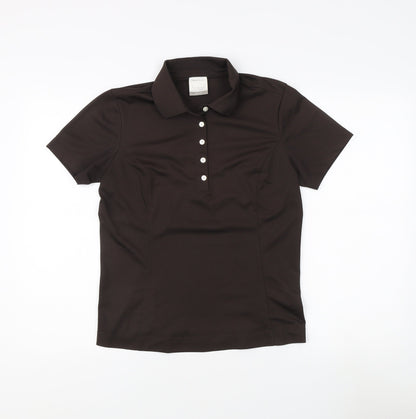 Womens UK Size M Nike Brown Basic Polo