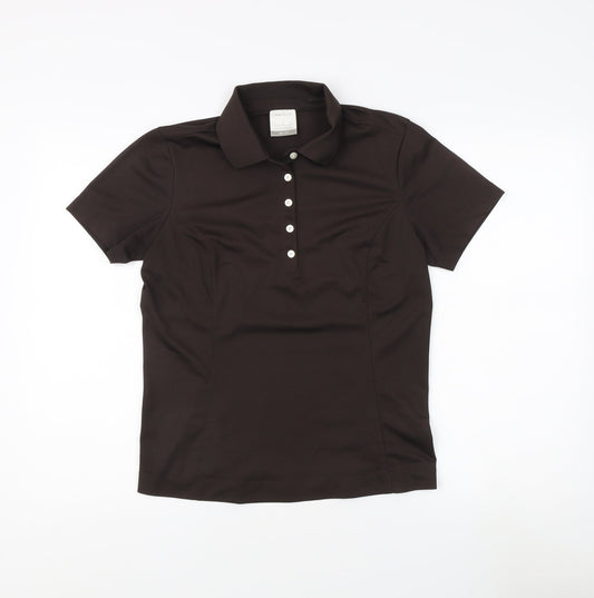 Womens UK Size M Nike Brown Basic Polo
