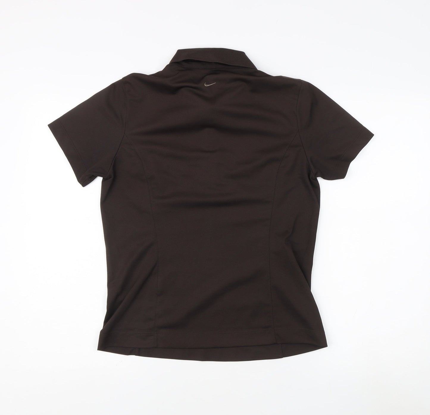 Womens UK Size M Nike Brown Basic Polo