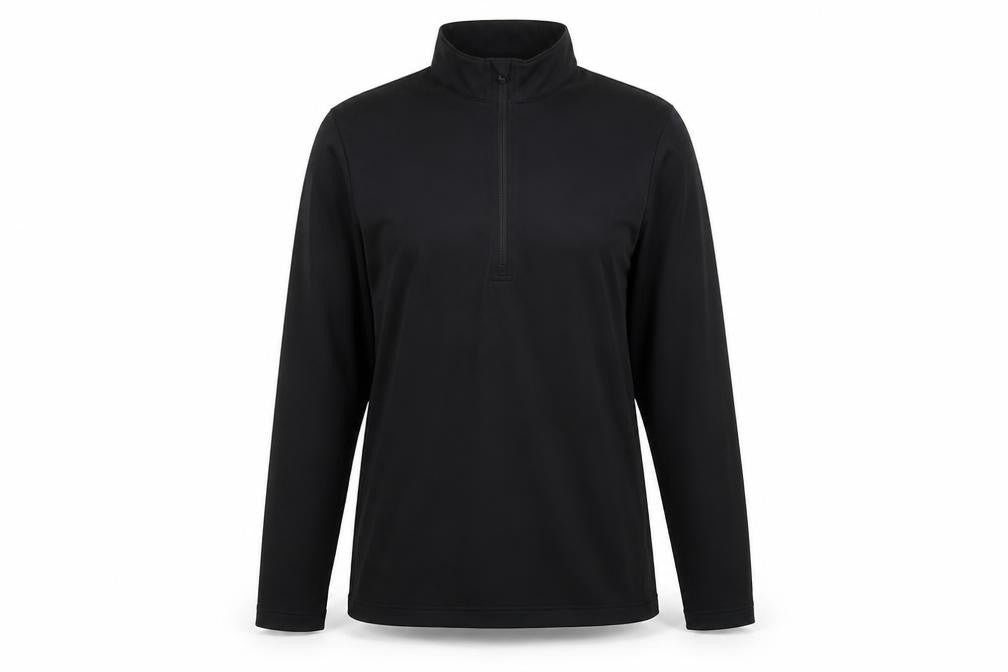 Front view of Peter Storm unisex black sweatshirt, size S, for outdoors