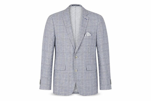 Nineteen Hundred & Four Men's Grey Slim Fit Blazer - 40R