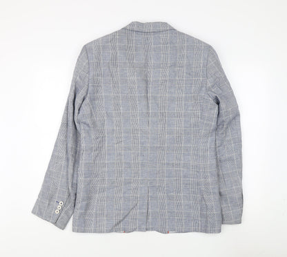 Nineteen Hundred & Four Men's Grey Slim Fit Blazer - 40R