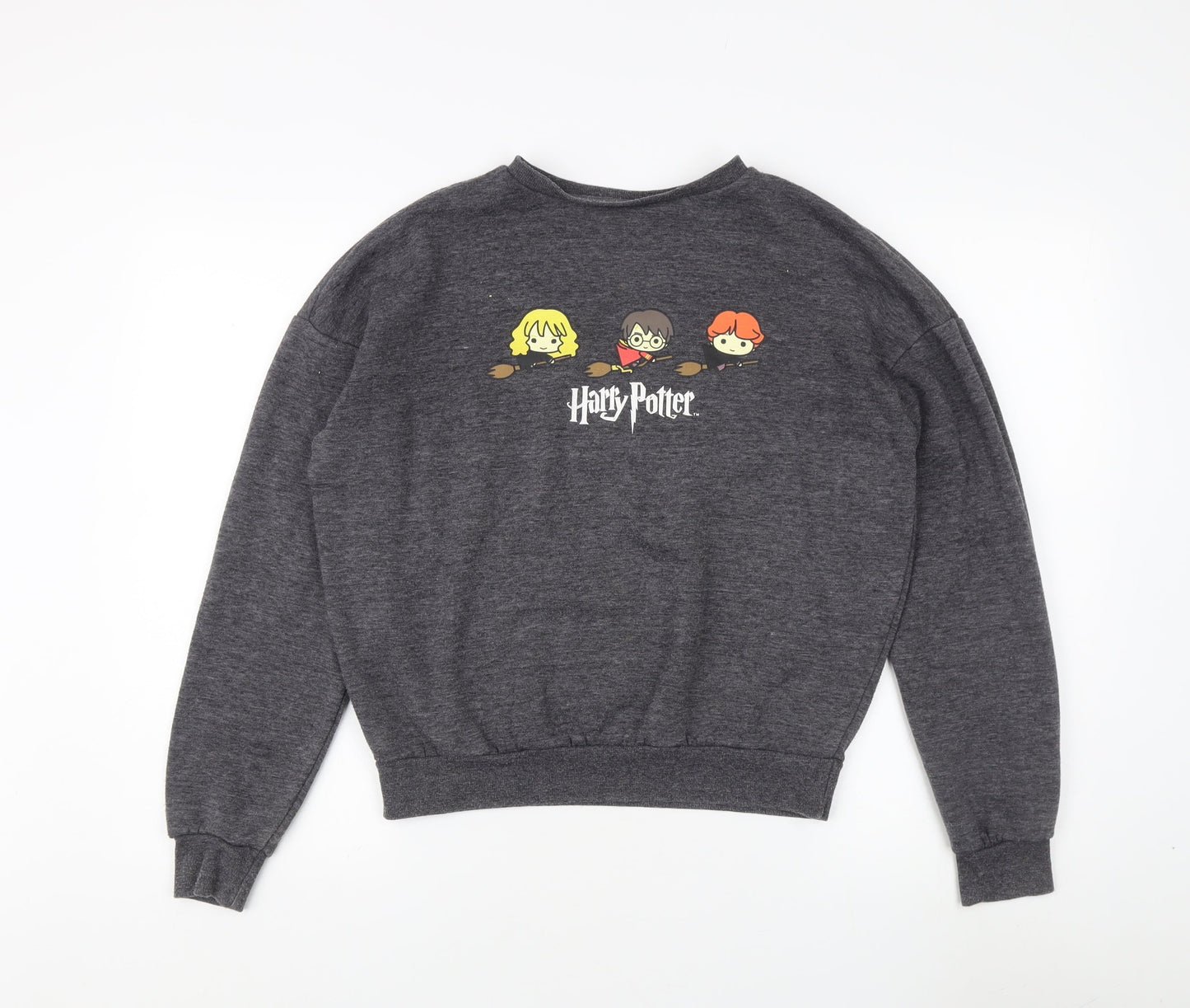 Womens UK Size XS Harry Potter Grey Pullover Sweatshirt