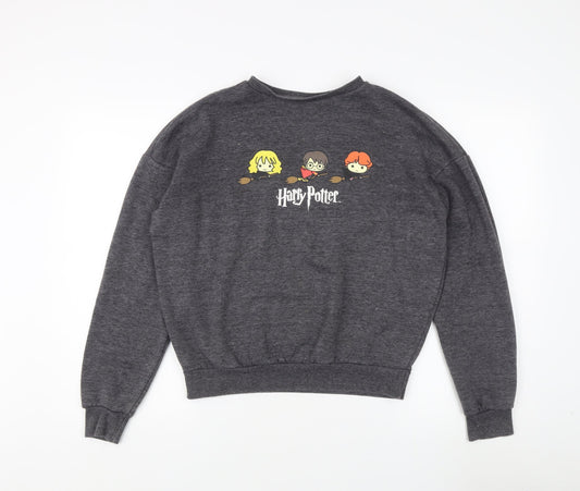 Womens UK Size XS Harry Potter Grey Pullover Sweatshirt