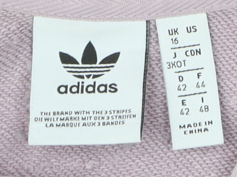 Adidas Purple Women's Full Zip Hoodie UK 16