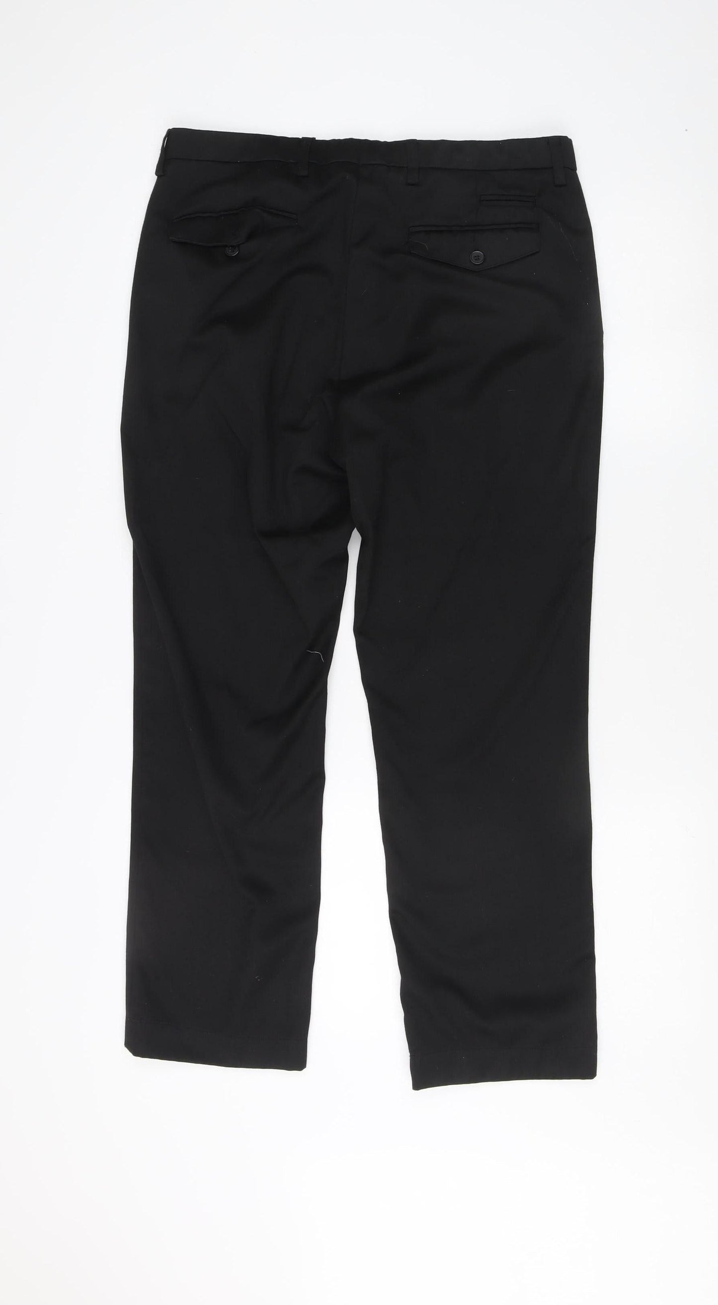 Mens UK Size 34 Cavani  Dress Pants Black Trousers