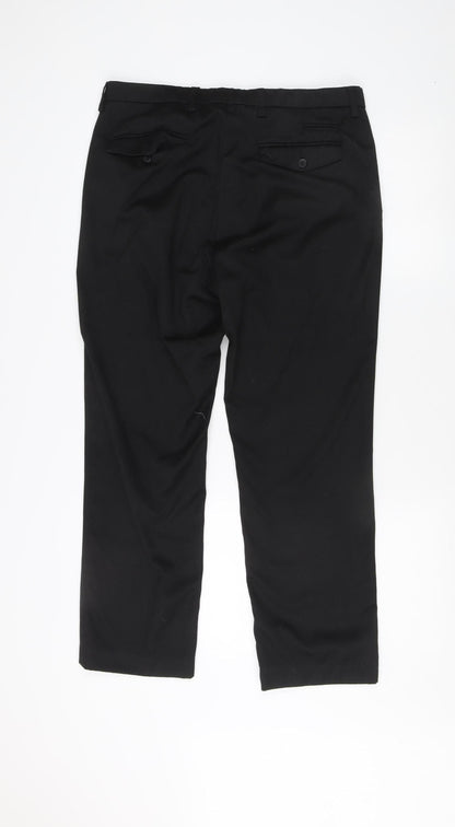 Mens UK Size 34 Cavani  Dress Pants Black Trousers