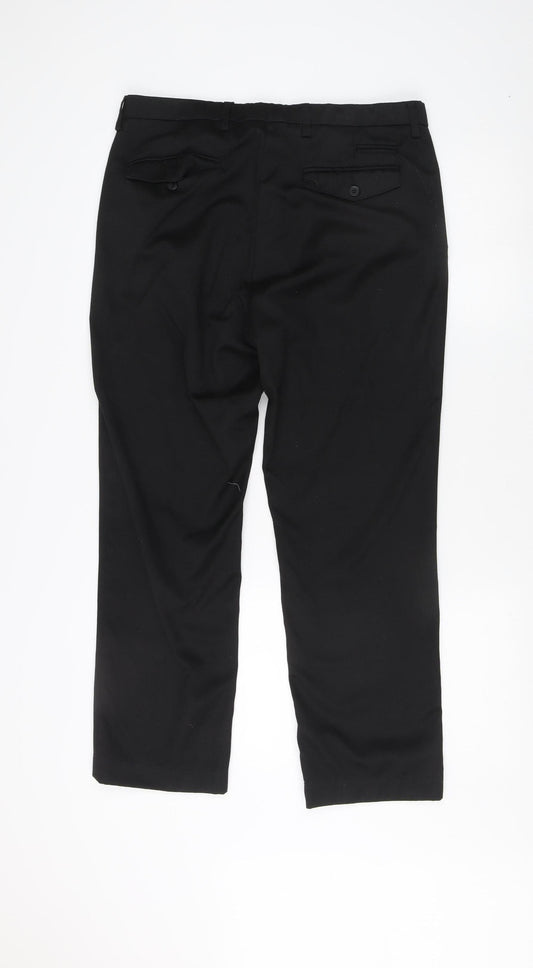 Mens UK Size 34 Cavani  Dress Pants Black Trousers