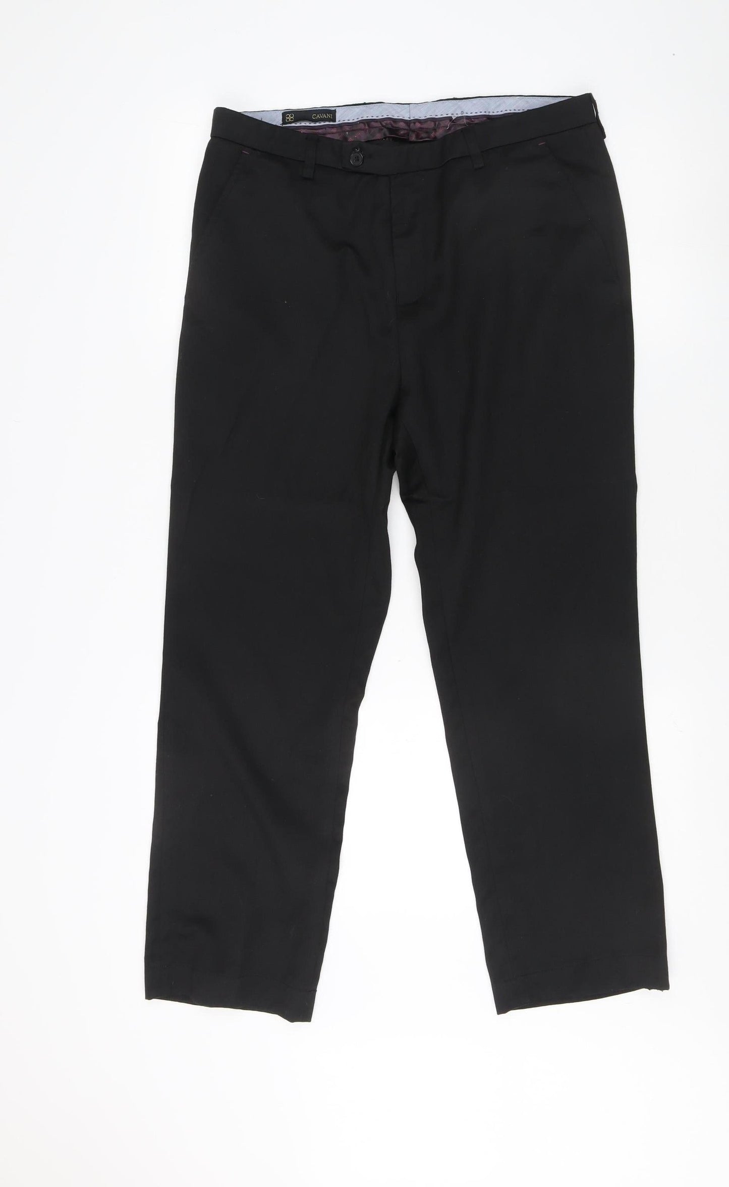 Mens UK Size 34 Cavani  Dress Pants Black Trousers