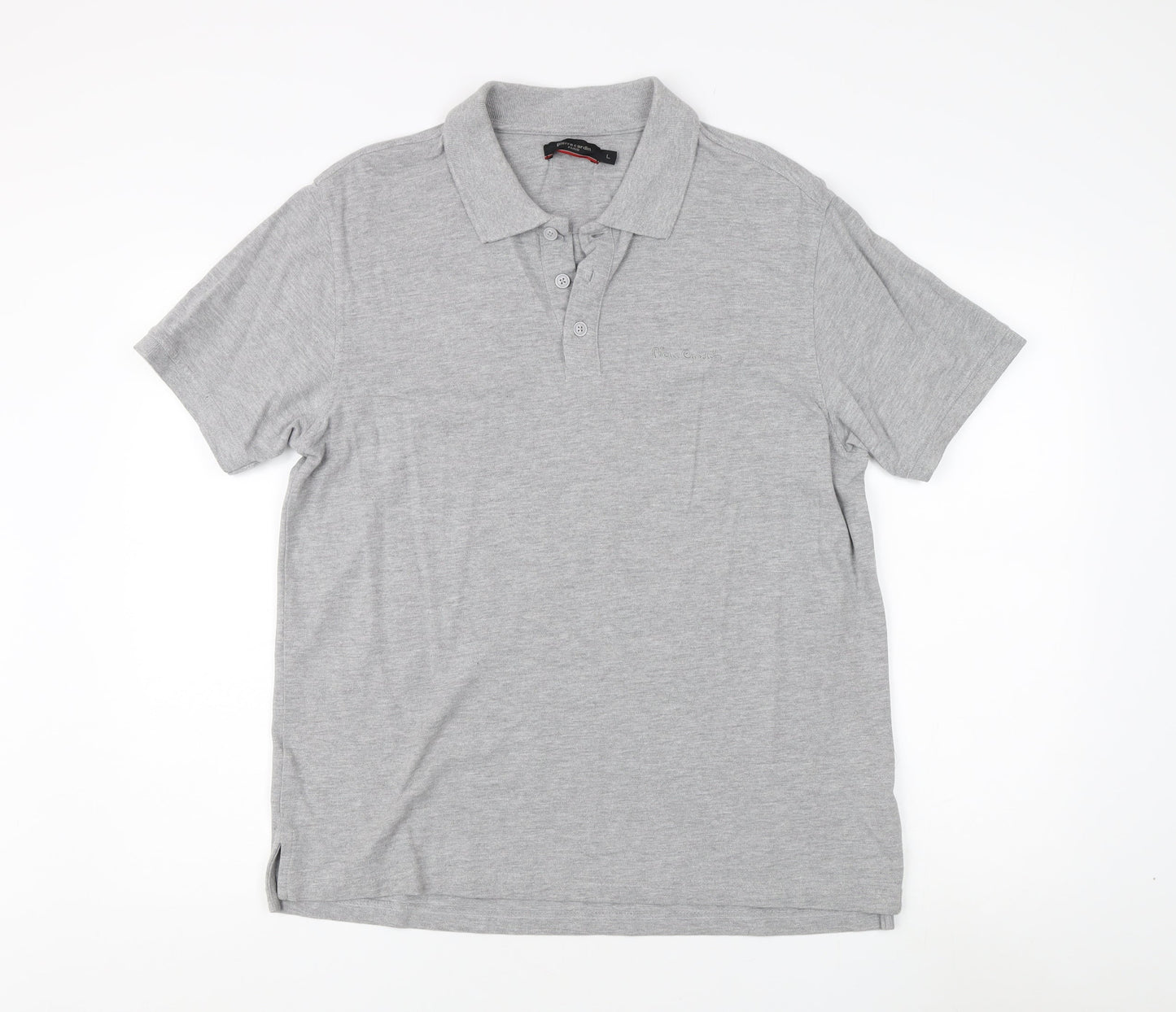 Pierre Cardin Men's Grey L Polo Shirt Short Sleeve