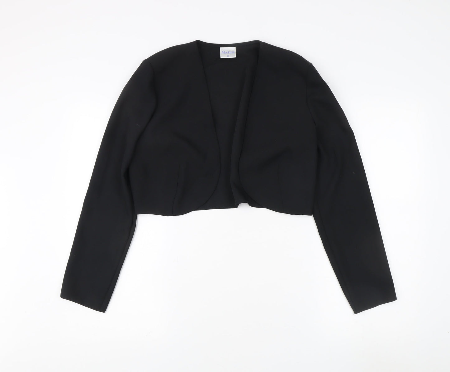 Womens UK Size 12 Mackays Black Basic Jacket