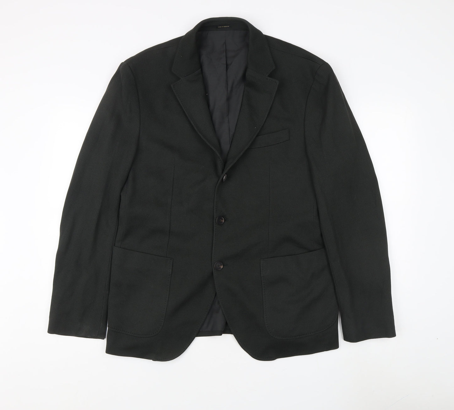 Mens UK Size 40 Massimo Dutti Regular Black Suit Jacket