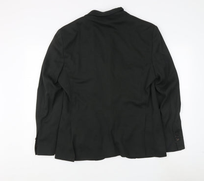 Mens UK Size 40 Massimo Dutti Regular Black Suit Jacket