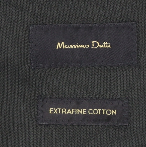 Mens UK Size 40 Massimo Dutti Regular Black Suit Jacket