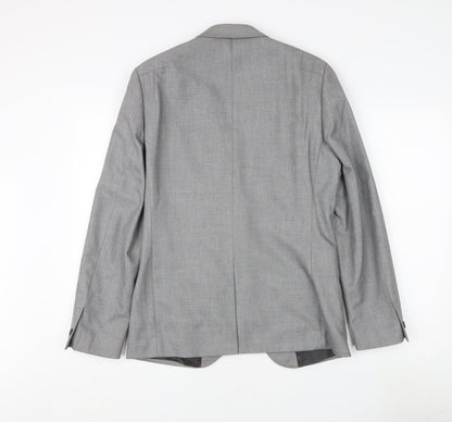 White Label Men's Grey Blazer 38 Regular Jacket