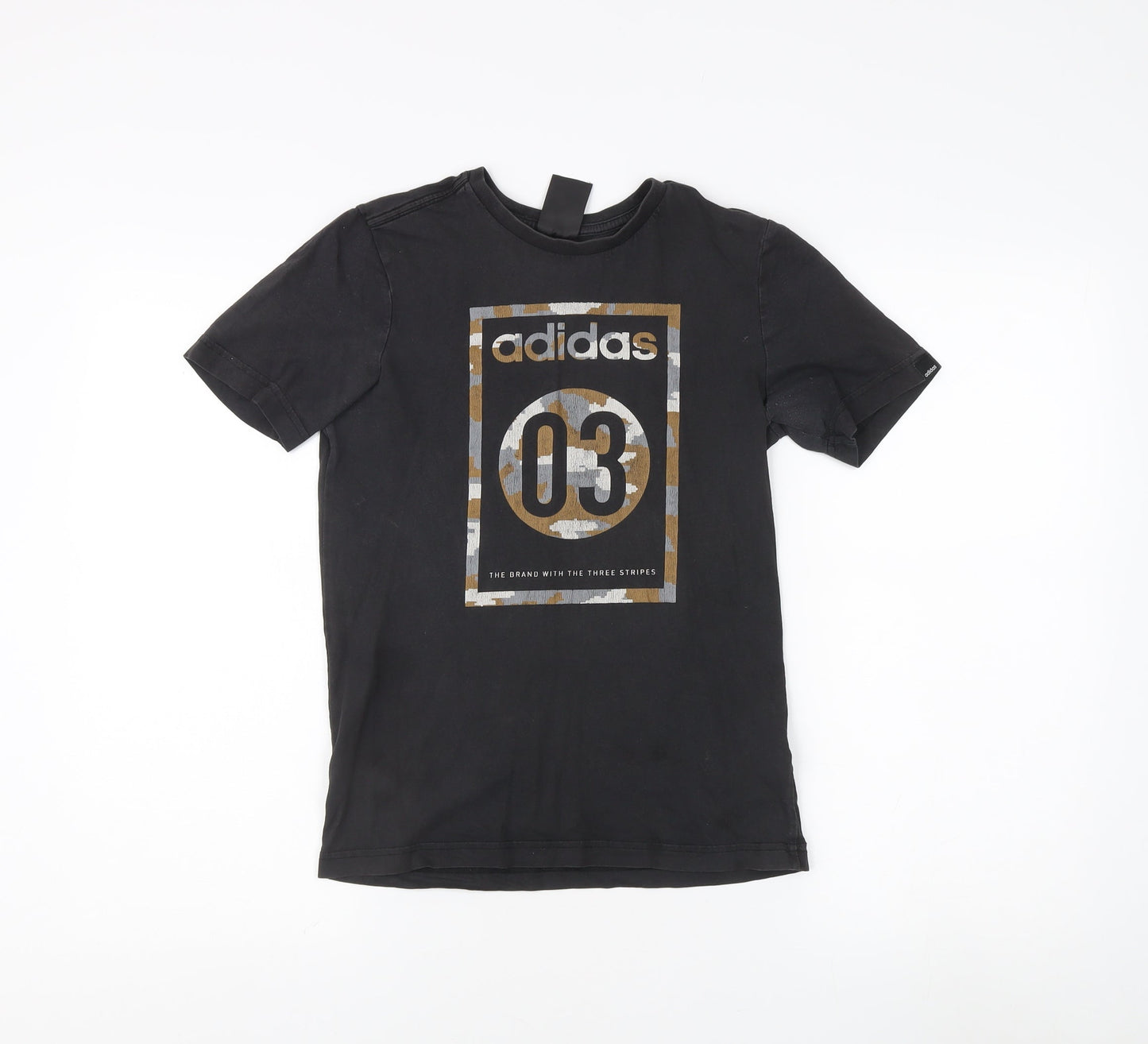 Unisex Adults UK Size 12 adidas Black Basic T-Shirt