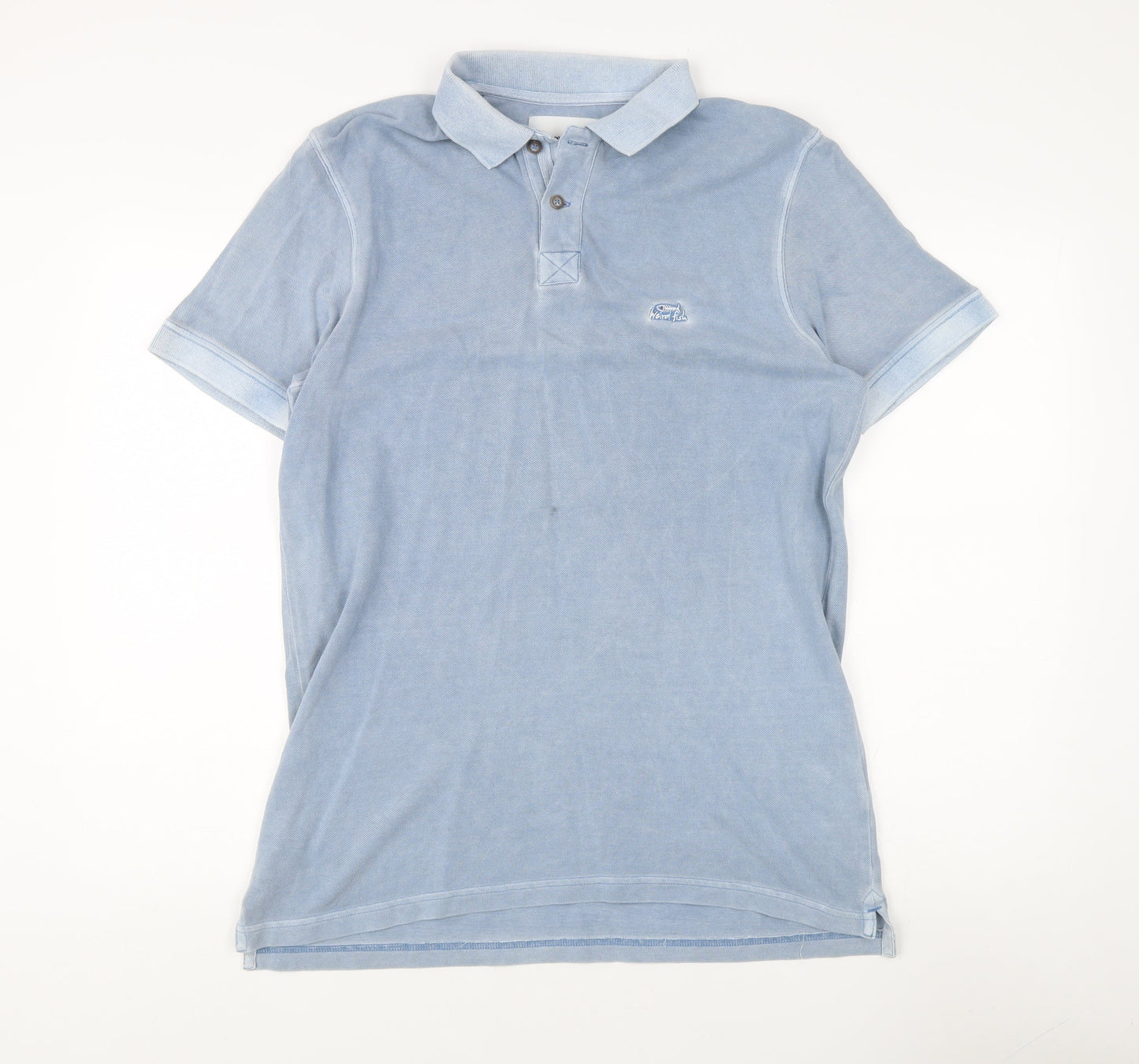 Weird Fish Men's Blue Polo - Small, Casual Cotton