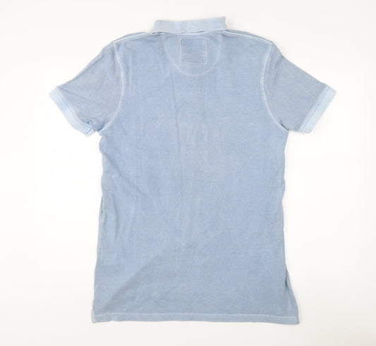 Weird Fish Men's Blue Polo - Small, Casual Cotton