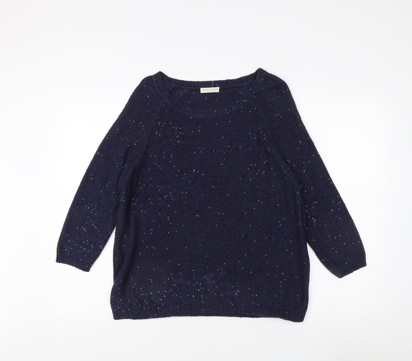 Womens UK Size 8 Whistles Blue Pullover Jumper
