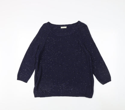 Womens UK Size 8 Whistles Blue Pullover Jumper