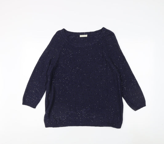 Womens UK Size 8 Whistles Blue Pullover Jumper