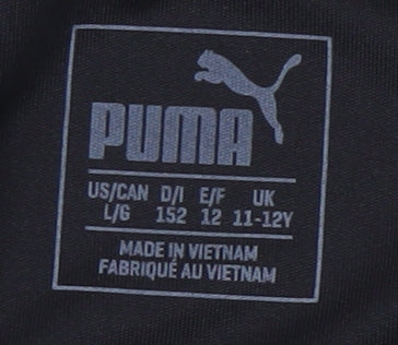 Puma Boys Black Athletic Football Shorts 11-12 Years
