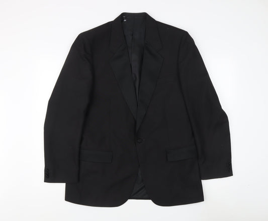 Mens UK Size 40 Revira Regular Black Suit Jacket