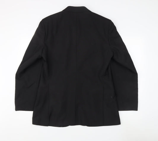 Mens UK Size 40 Revira Regular Black Suit Jacket