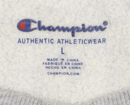 Champion Grey Large Pullover Sweatshirt for Unisex