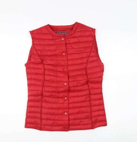 Laura Ashley Women's Red Padded Waistcoat Size 8