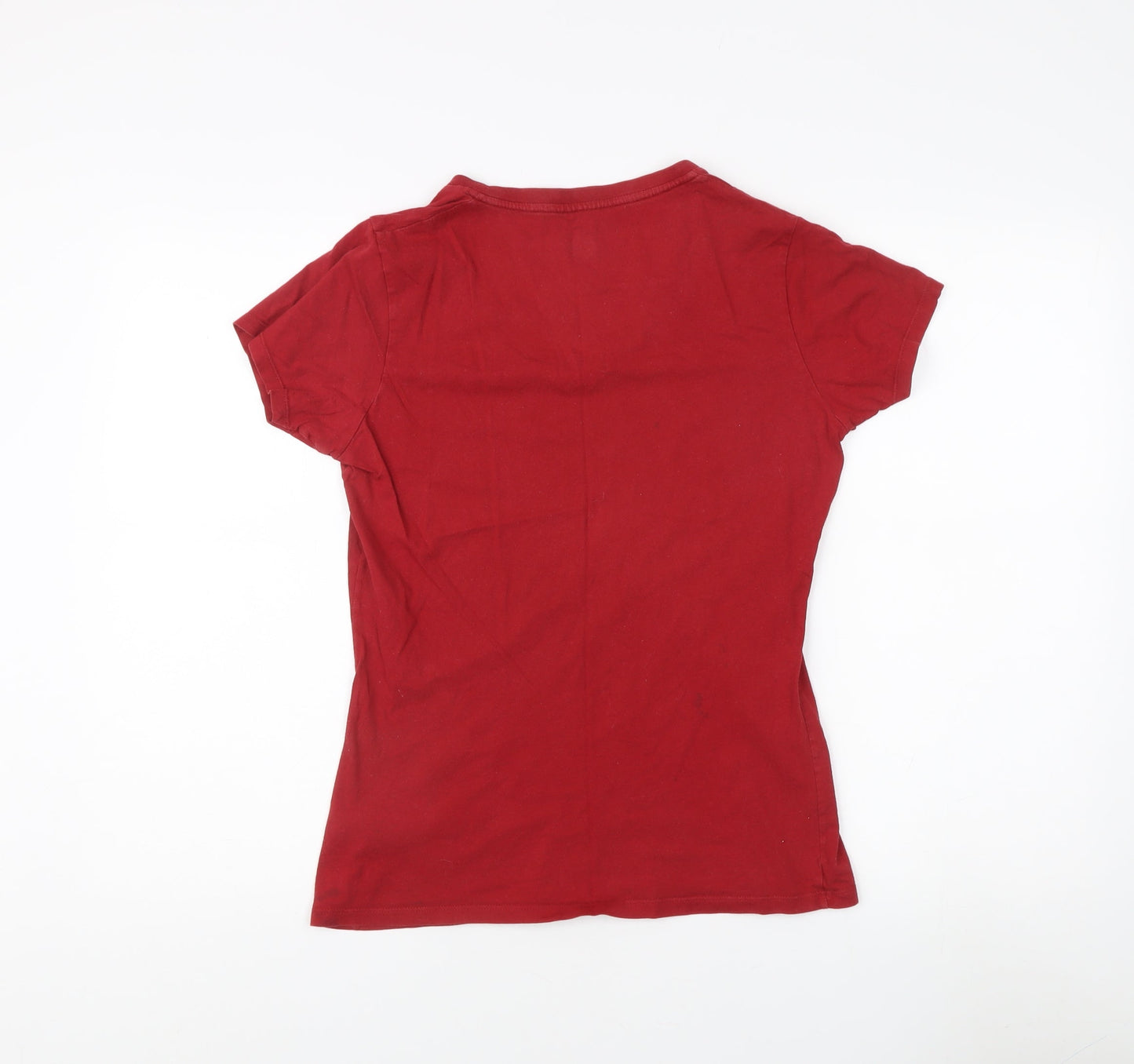 Womens UK Size M Champion Red Regular T-Shirt
