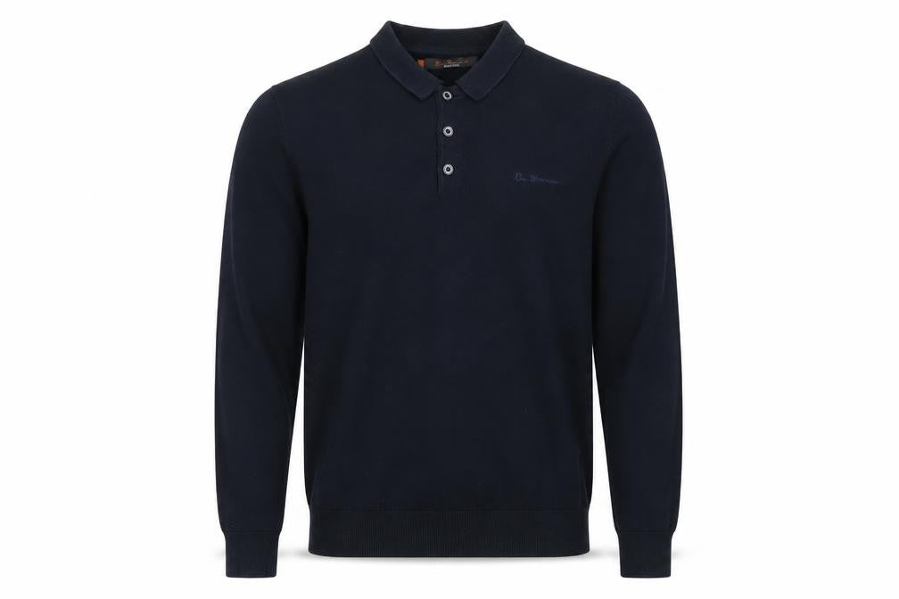 Mens UK Size S Ben Sherman Blue Henley Jumper