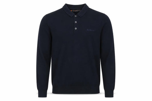 Mens UK Size S Ben Sherman Blue Henley Jumper