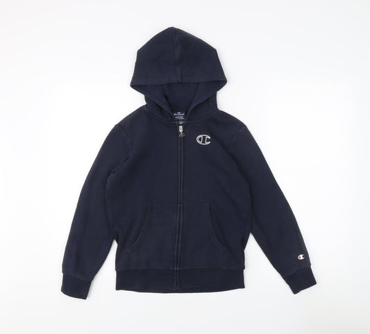 Additional front view of Champion Teens Blue Full Zip Hoodie M