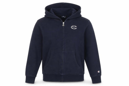 Front view of Champion Teens Blue Full Zip Hoodie M